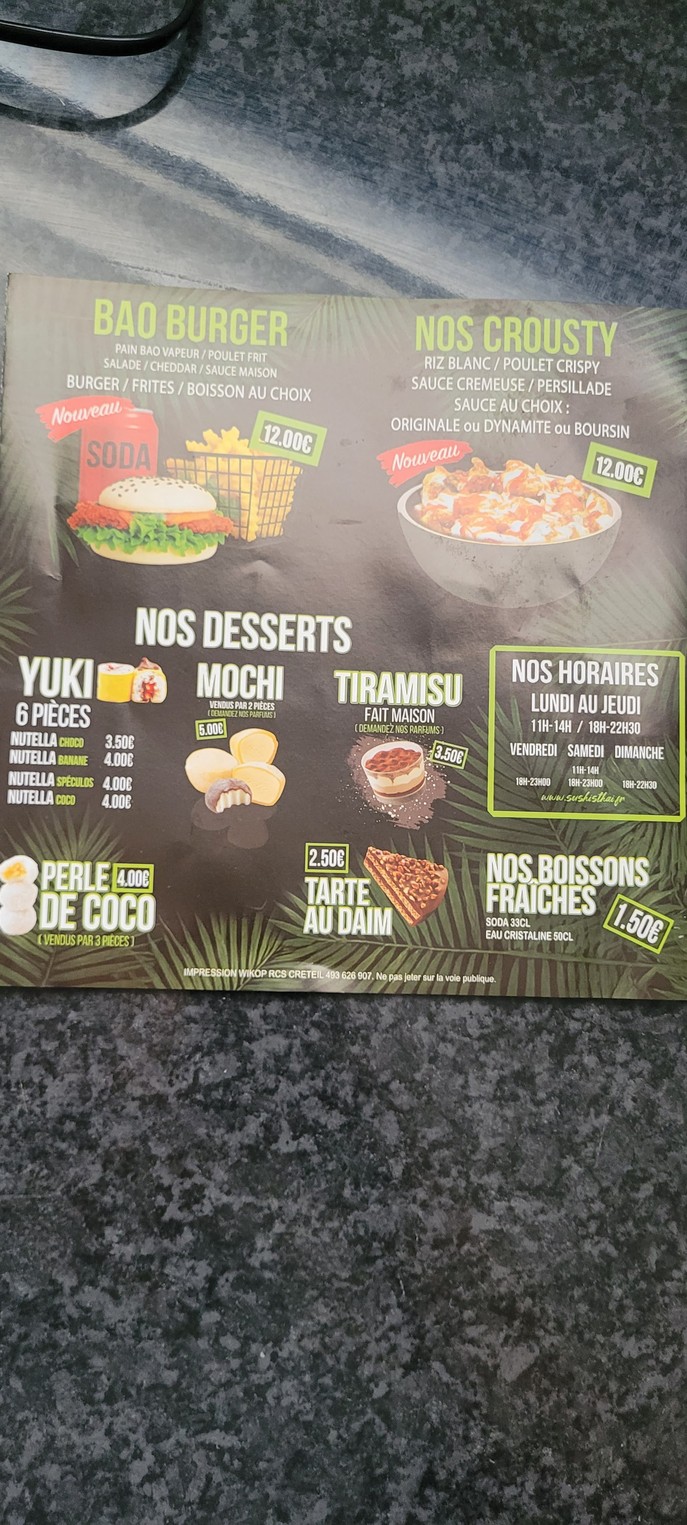 SUSHI S'THAI menu 4