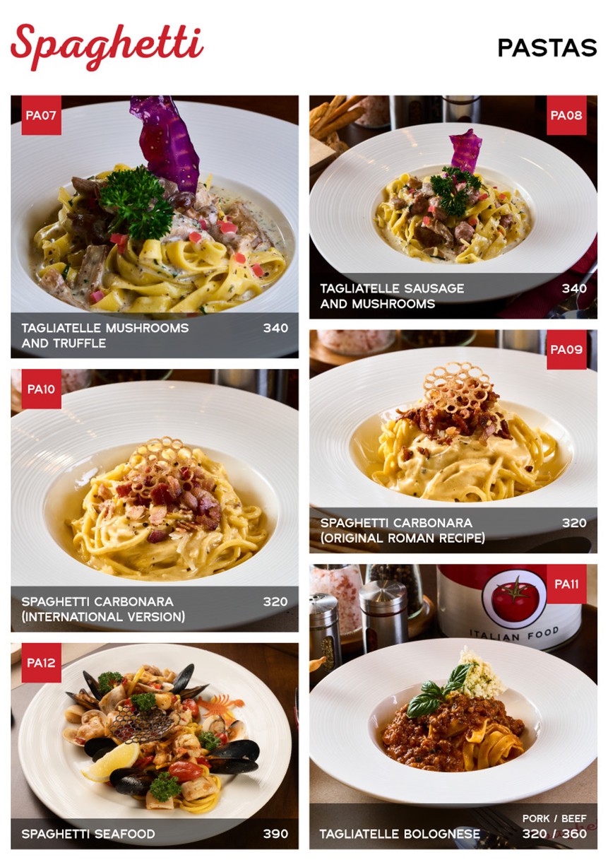 SPAGHETTI menu 2