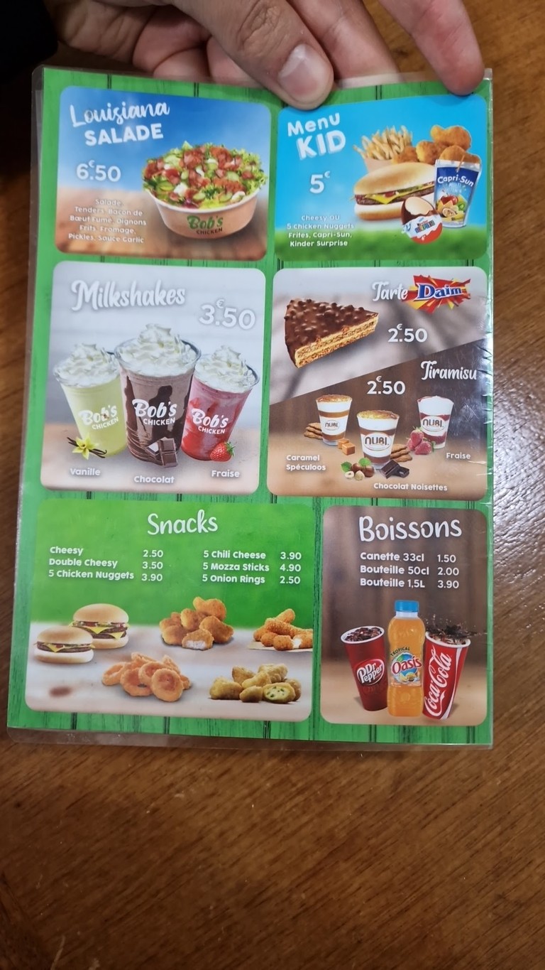 Bob's Chicken menu 2