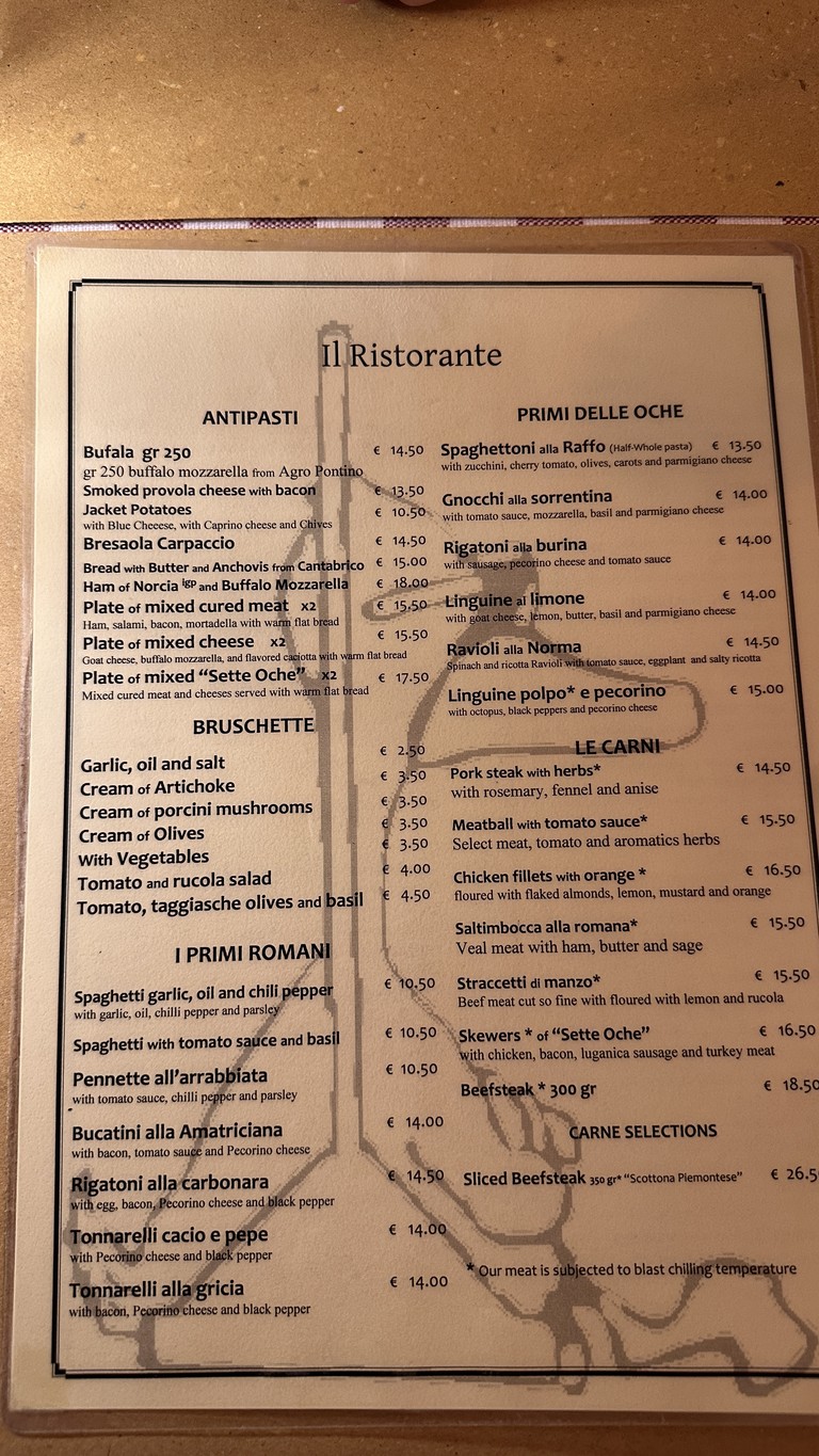 Ristorante Sette Oche in Altalena menu 1