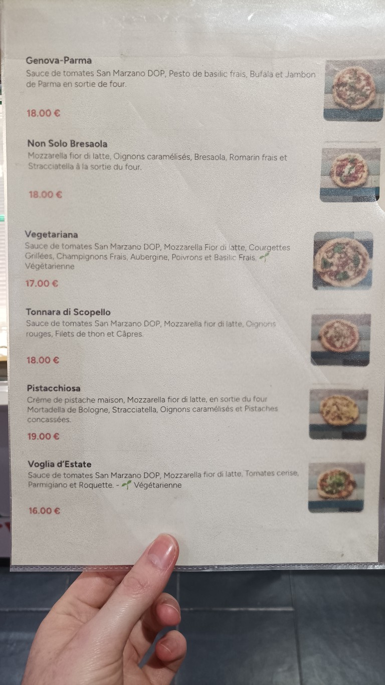 A Tavola La Pizza menu 2