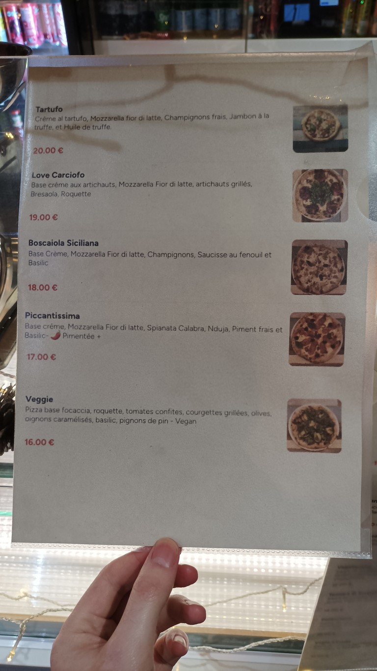 A Tavola La Pizza menu 3