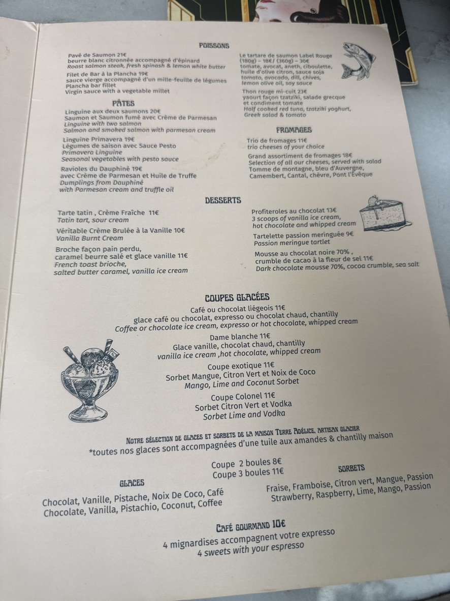 Le Café de Paris Friedland menu 5