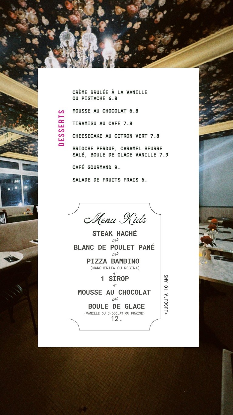 Café Framboise menu 3