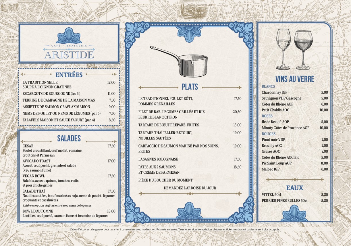 ARISTIDE menu 1