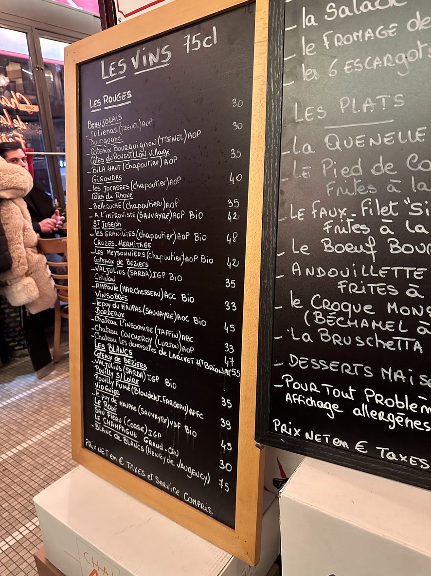 Le Cardinal Saint-Germain menu 3