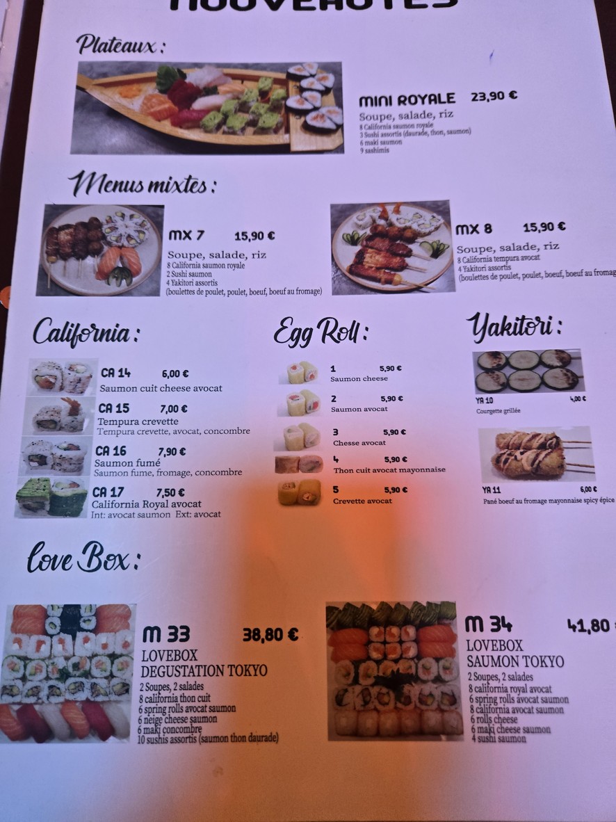 Sushi Tokyo menu 3