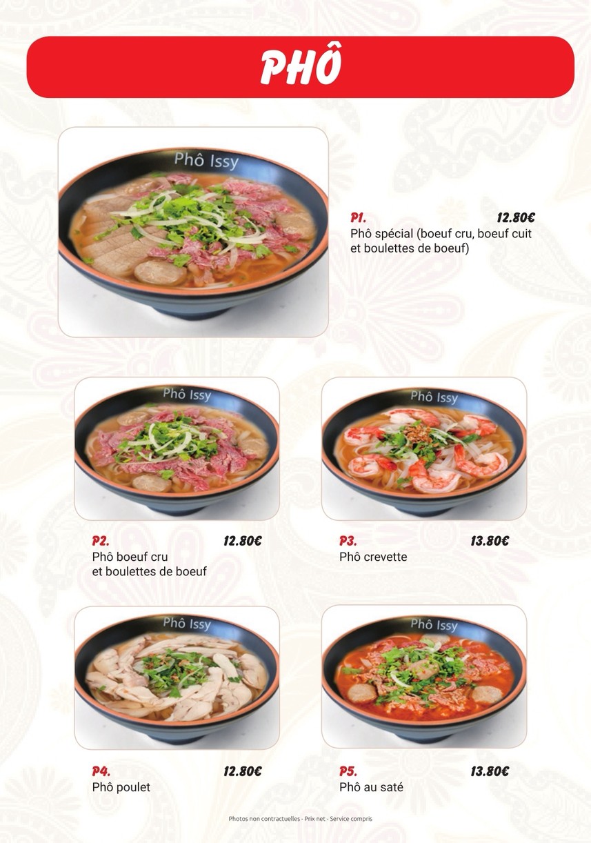 Pho issy menu 4