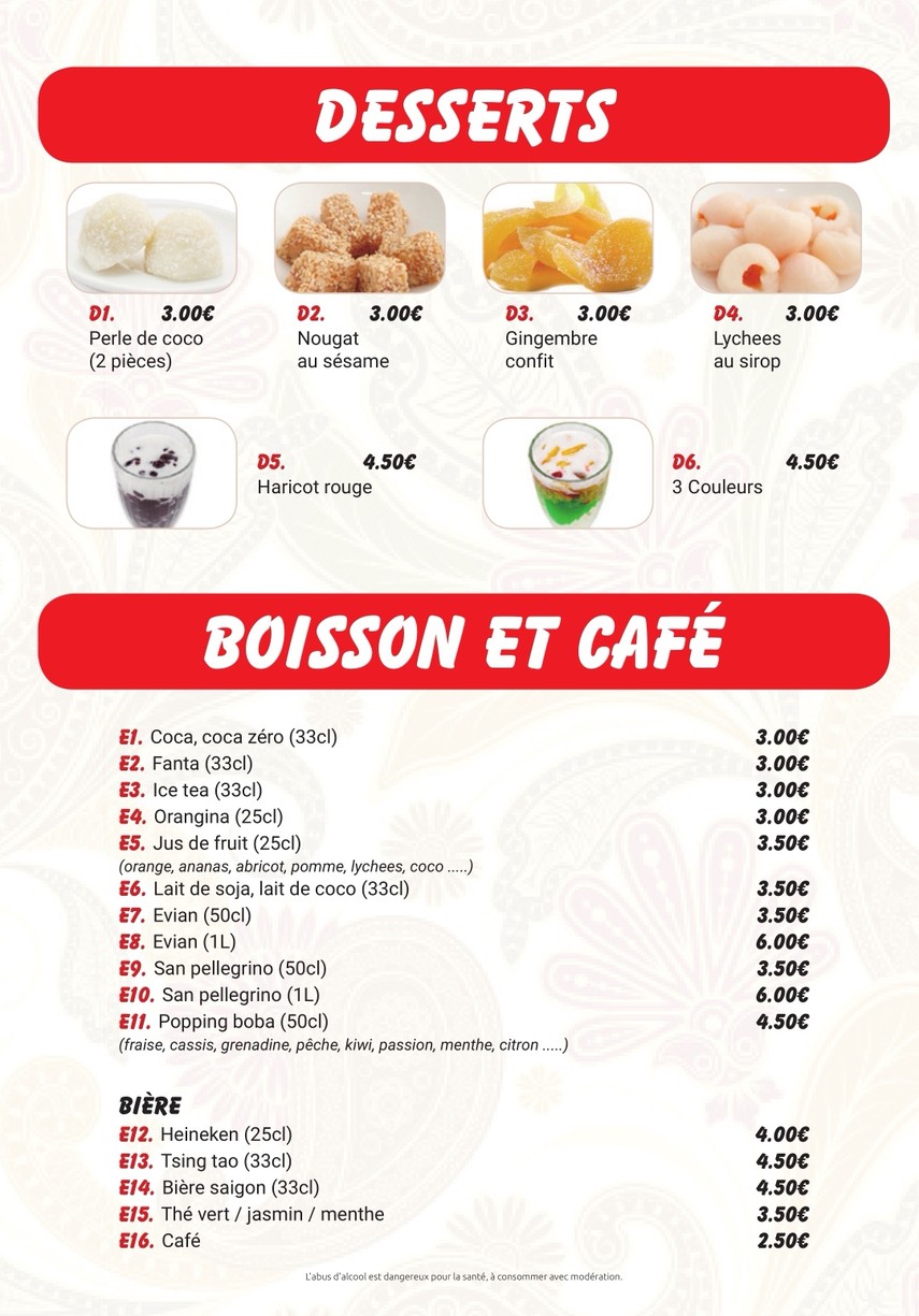 Pho issy menu 9