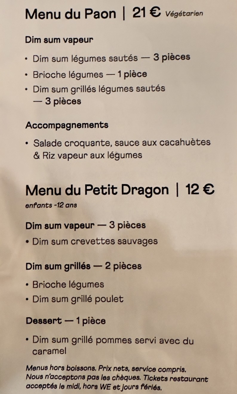Yoom Rive Droite menu 3