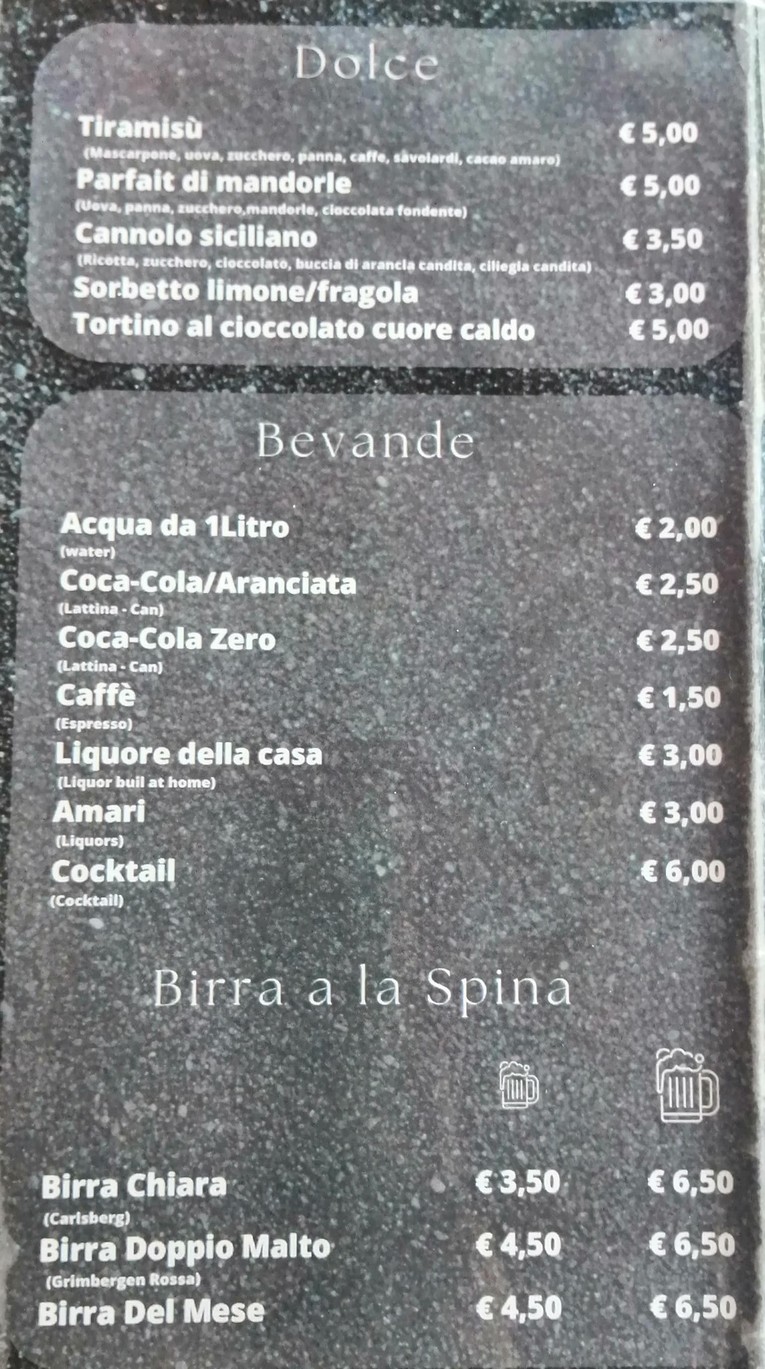 Arancina Matta pizza & carnazza menu 4