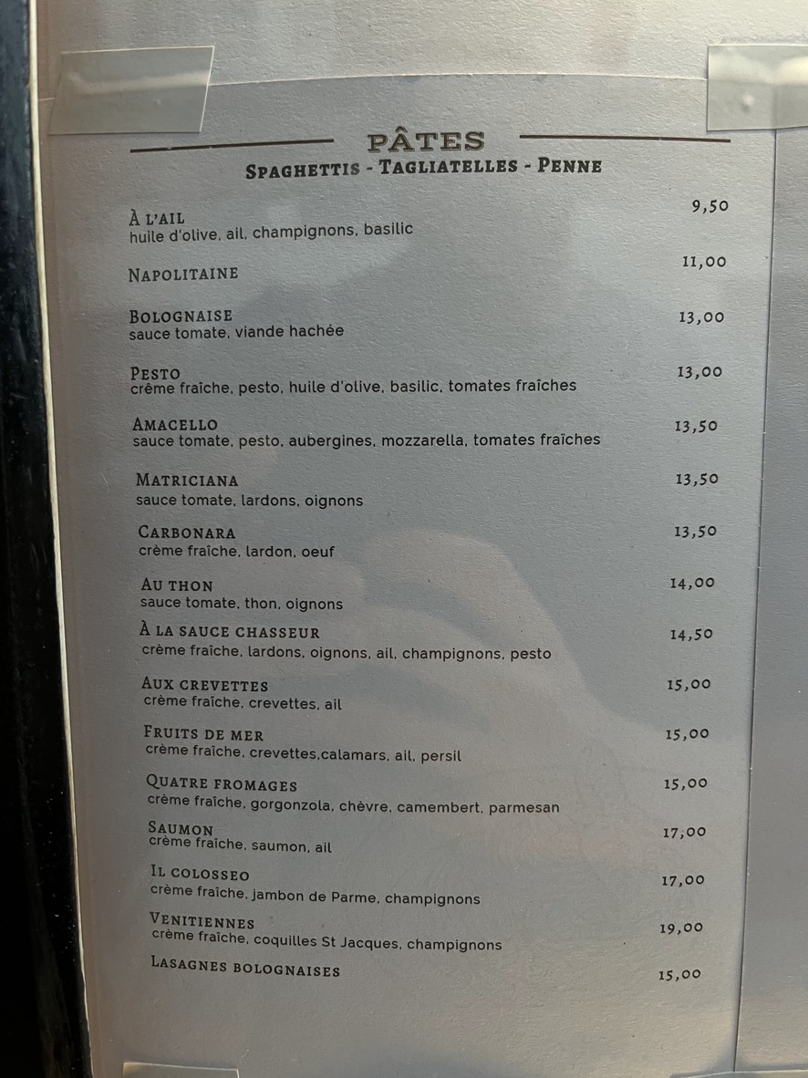 Il Colosseo menu 1