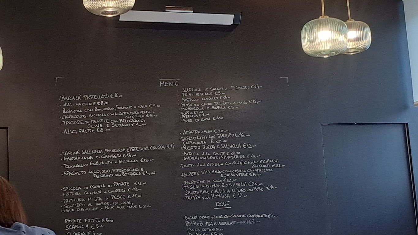 La Cantina di Dante menu 1