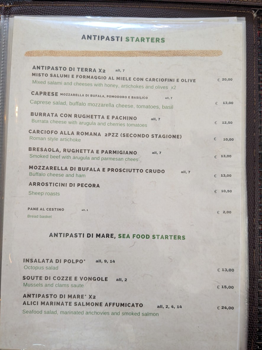 Antica Birreria Viennese menu 1