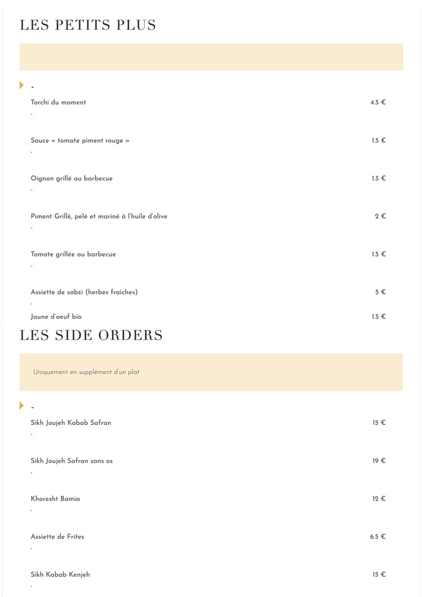 Mazeh menu 5