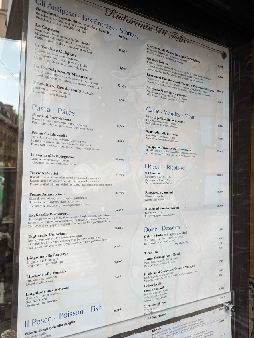 Di Felice menu 1
