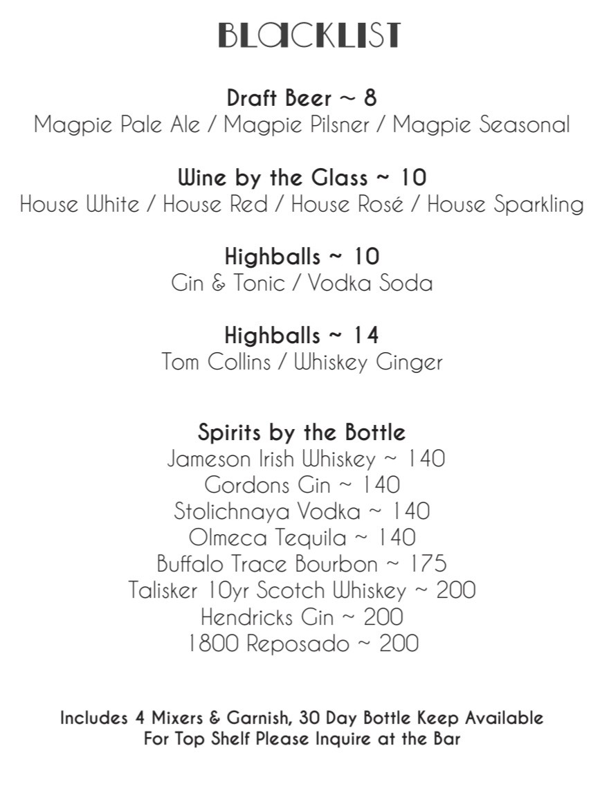 Blacklist menu 3