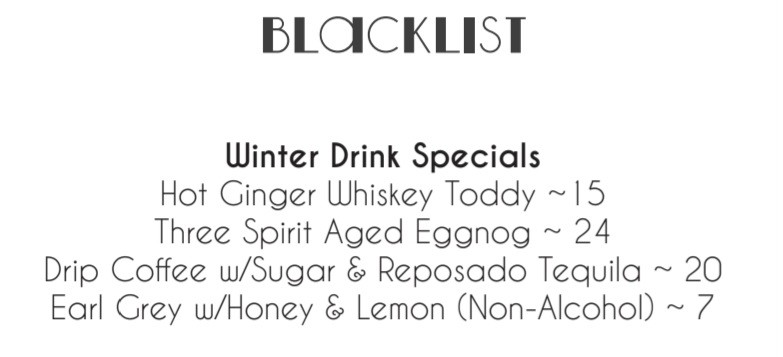 Blacklist menu 4