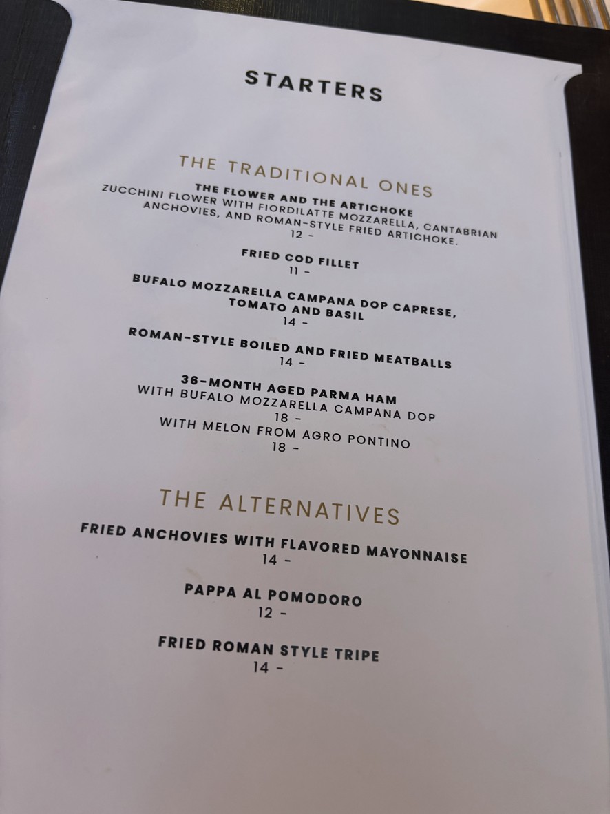 La Carbonara menu 1