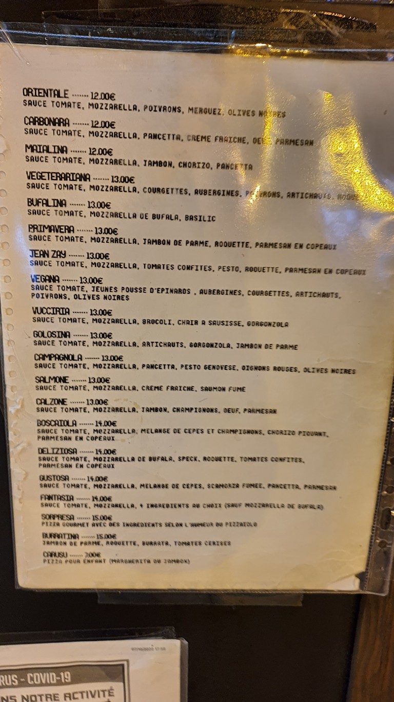Golosino menu 2