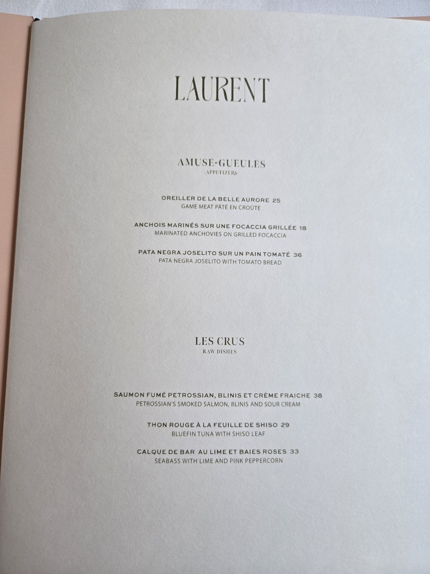 Laurent menu 1