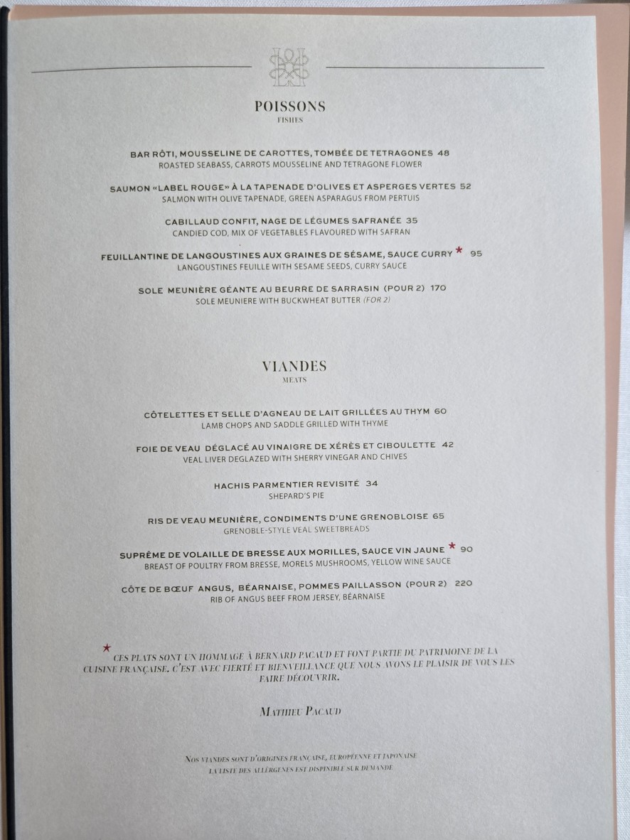 Laurent menu 3