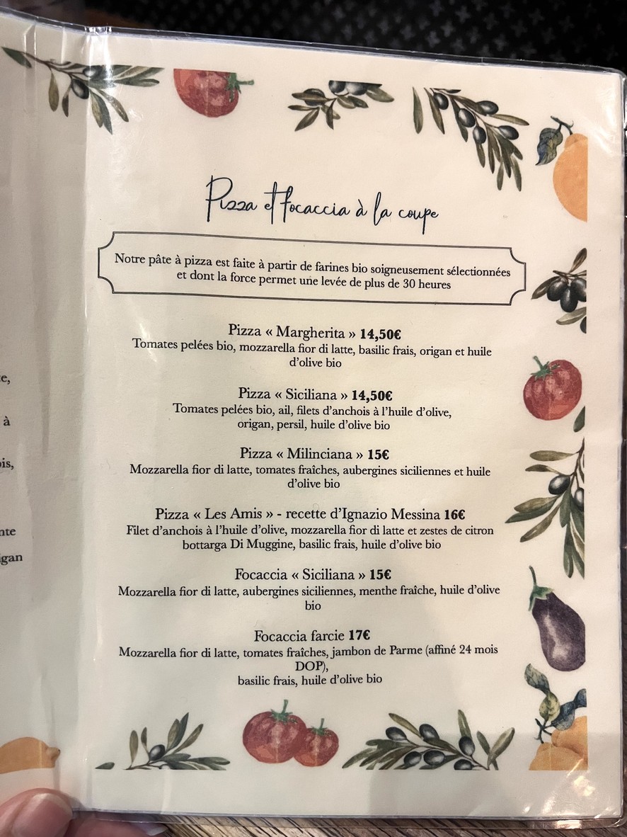 Les Amis Des Messina menu 2