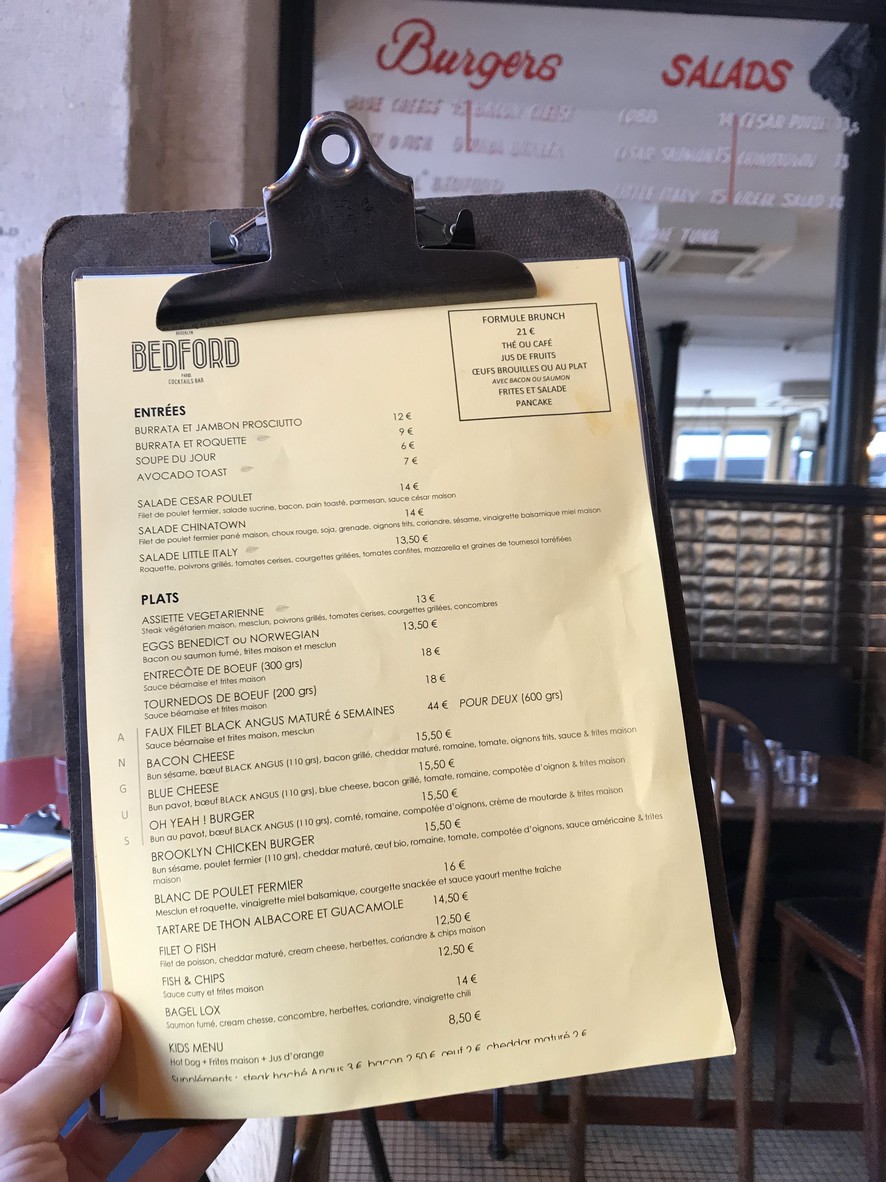 Bedford menu 1