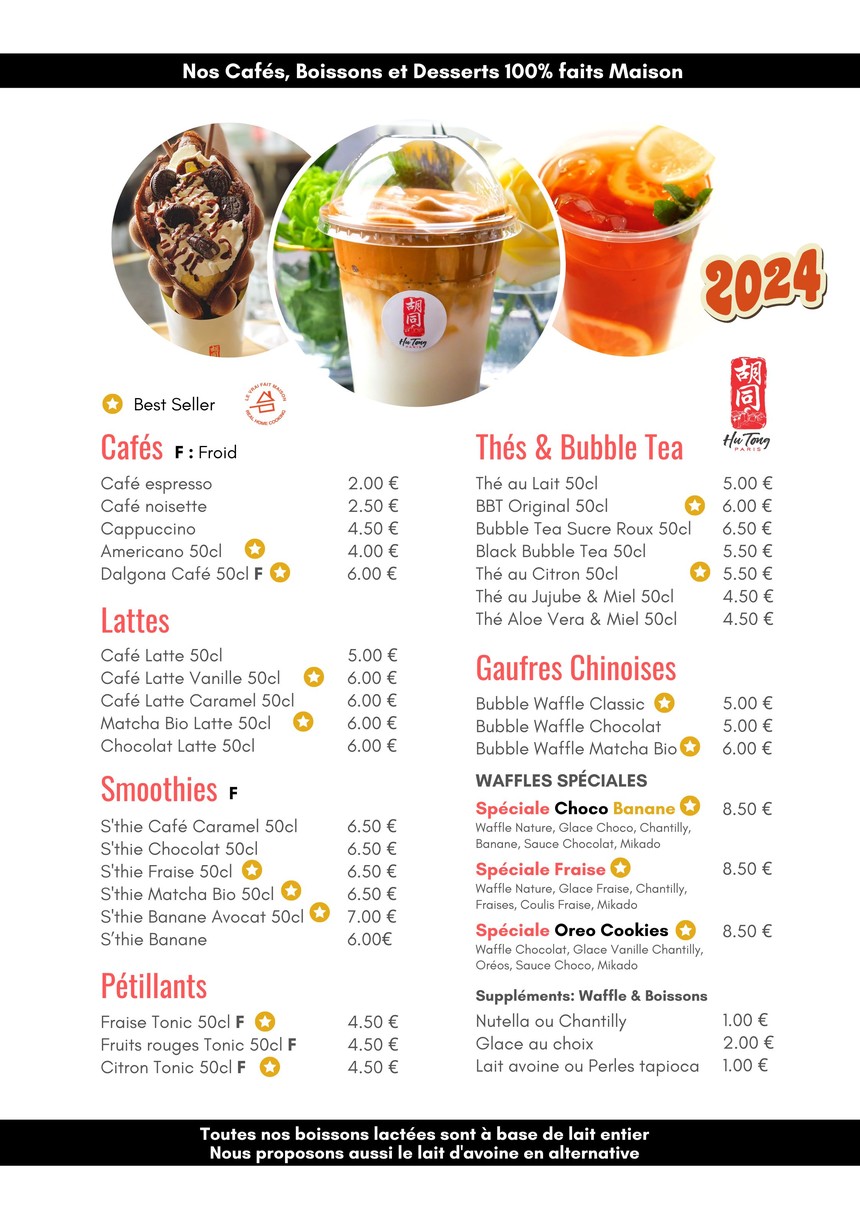 Hutong Paris menu 2