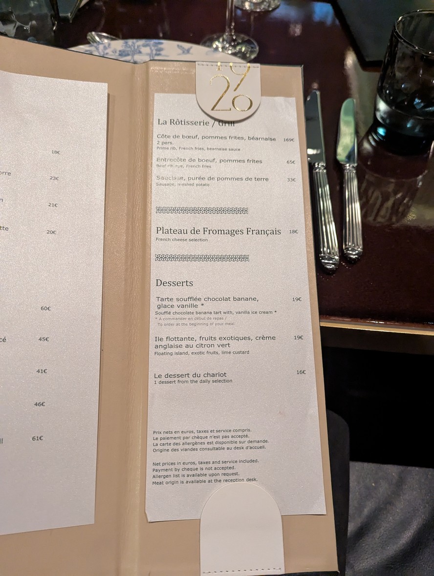 Restaurant & Bar 19.20 by Norbert Tarayre menu 4