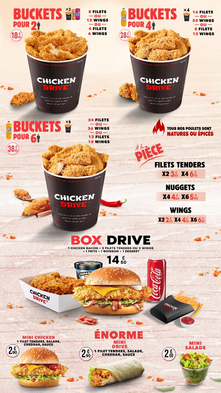 Chicken Drive Aubervilliers menu 2
