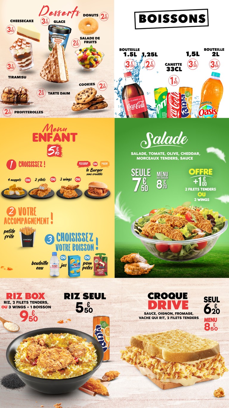 Chicken Drive Aubervilliers menu 6