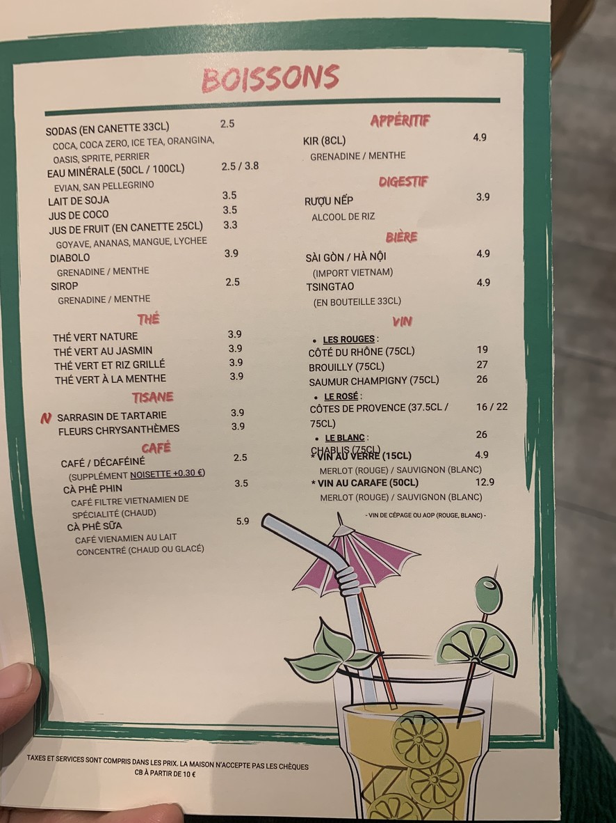 La Maison de Diep menu 4