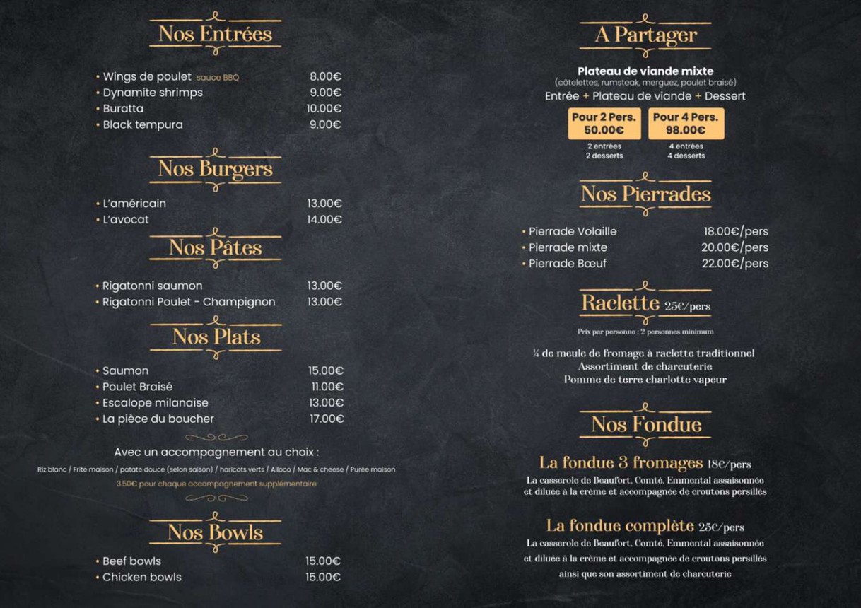 La Casa menu 2