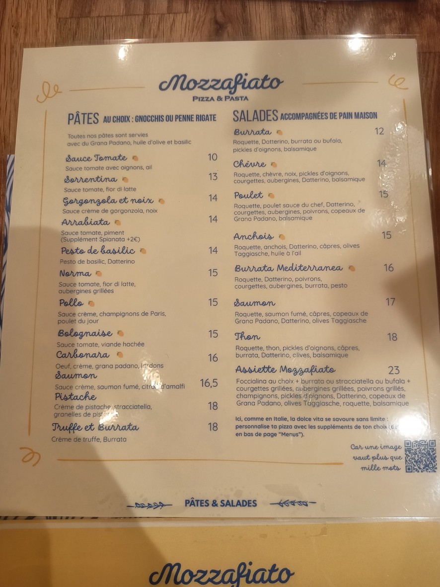 Mozzafiato Paris – Pizzeria Artisanale 11e Arrondissement menu 3