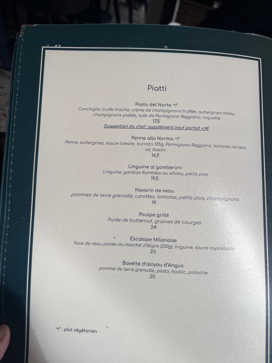 Bacioni menu 3