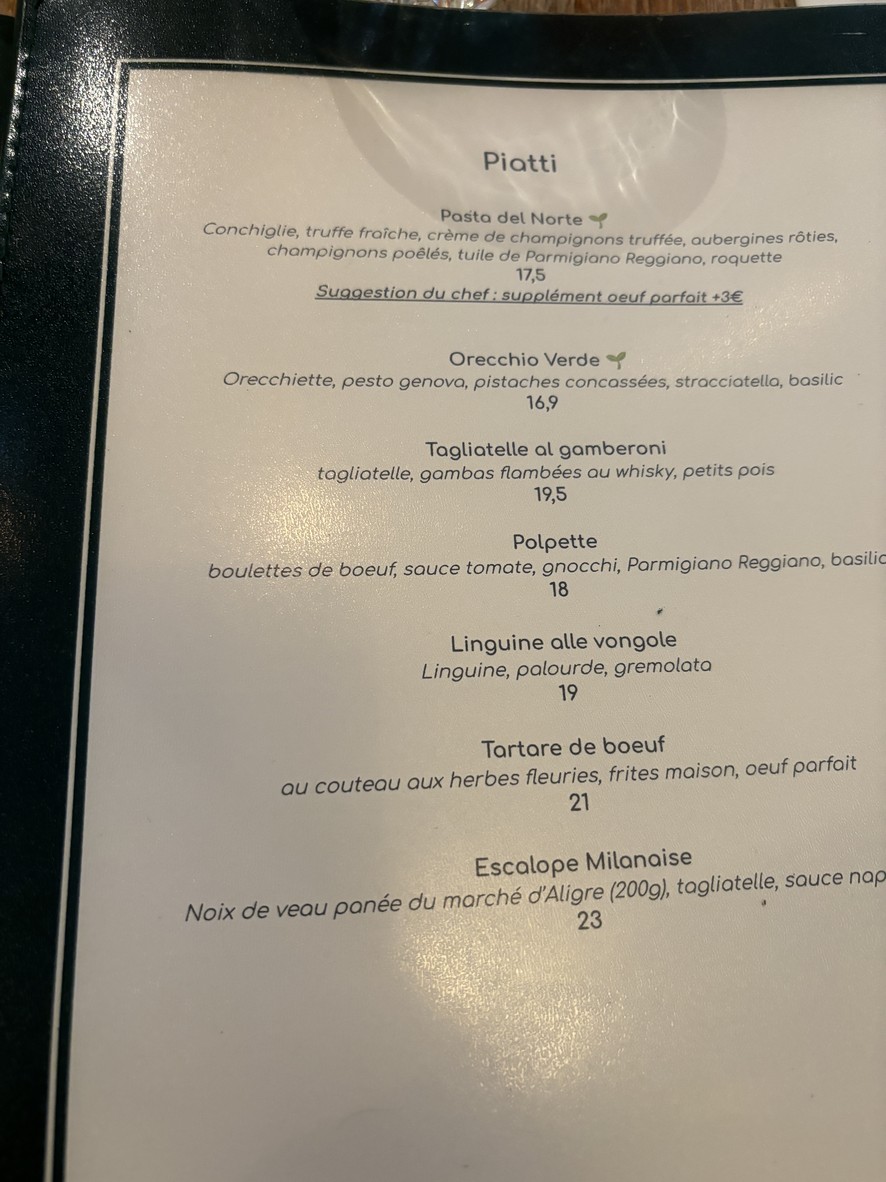 Bacioni menu 4