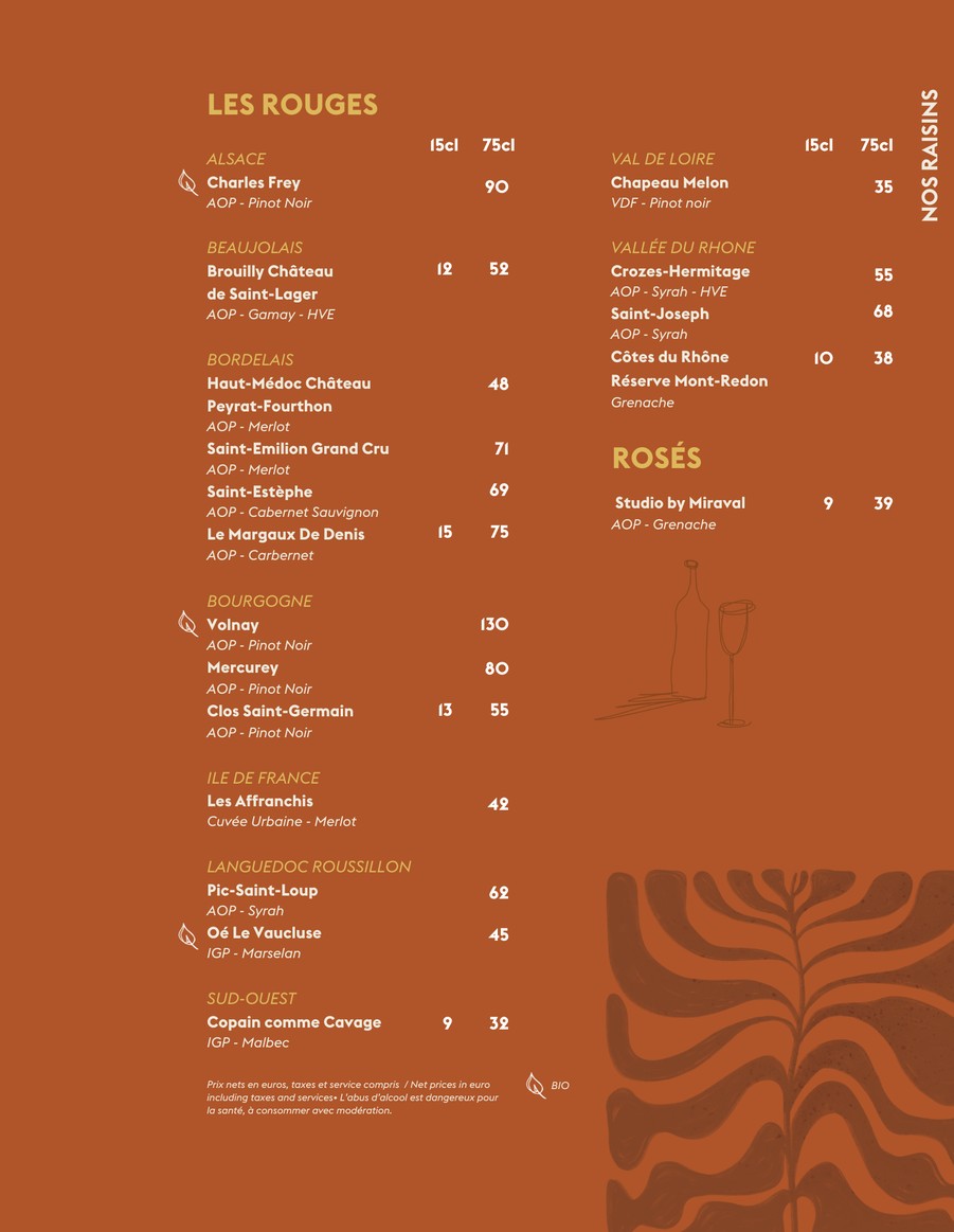 Ariette - restaurant & bar menu 5
