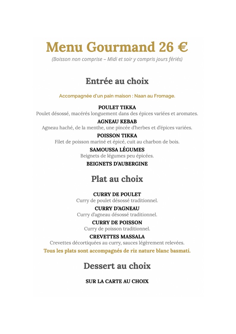 Jaipur Café I Restaurante indio & Brunch a voluntad & Buffet a voluntad menu 3