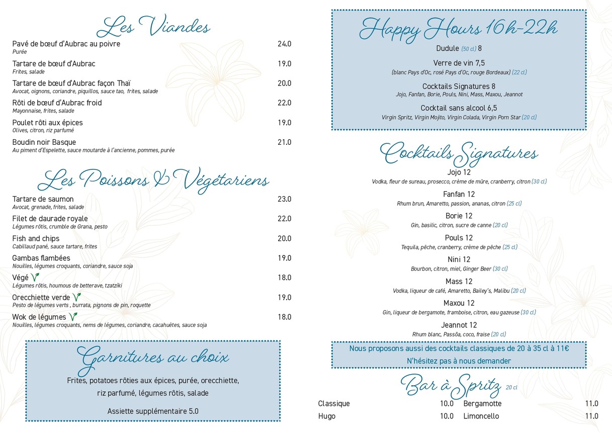 Dudule menu 2