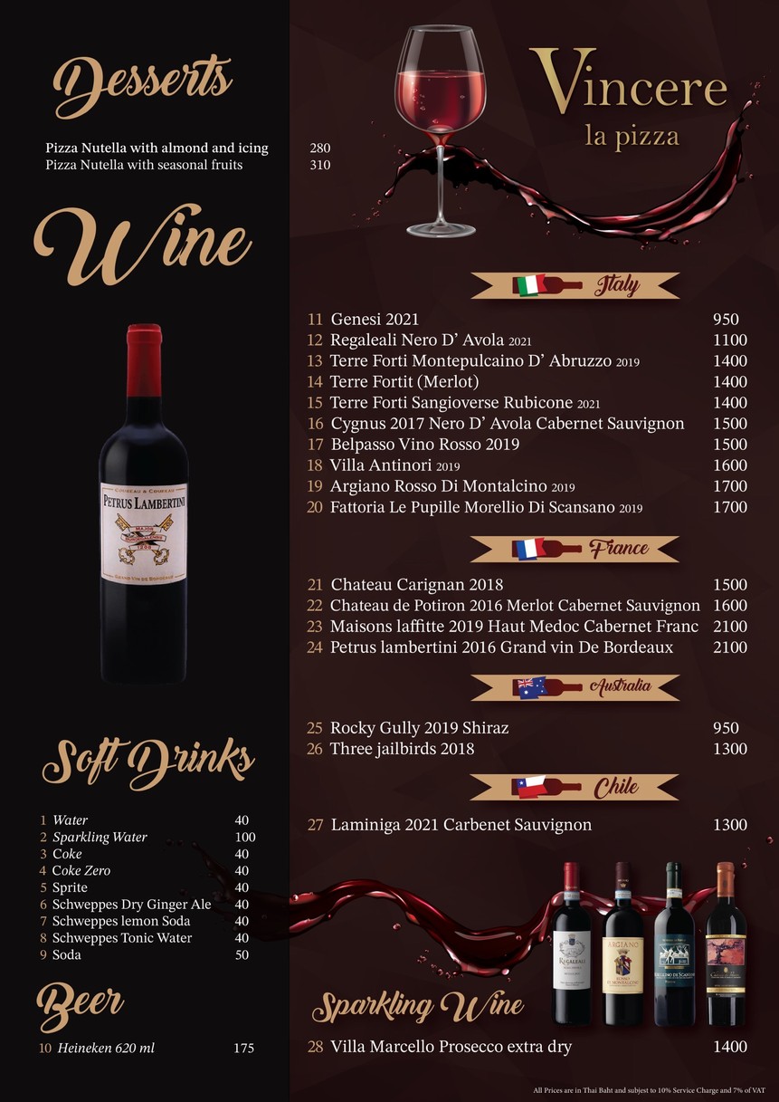 Wìncheli La Pīsà menu 3