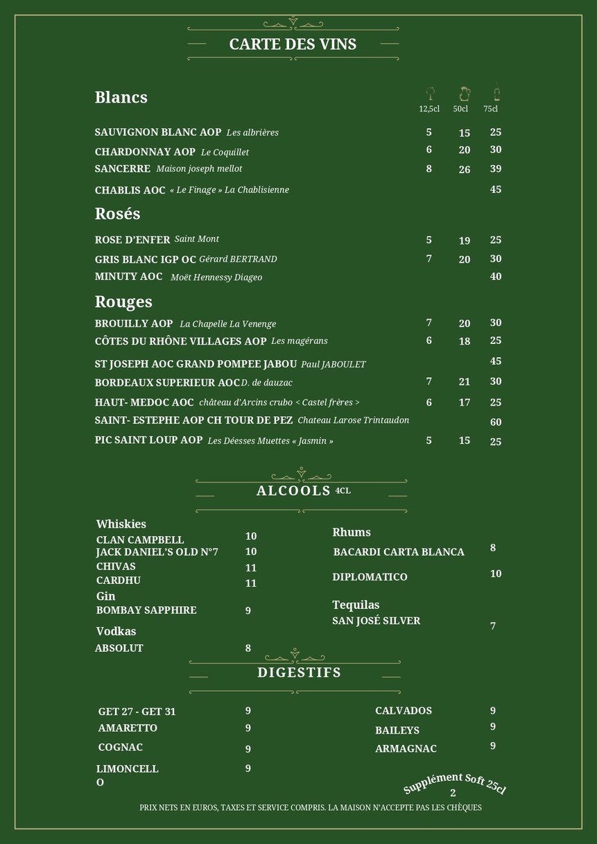 RUBY menu 4