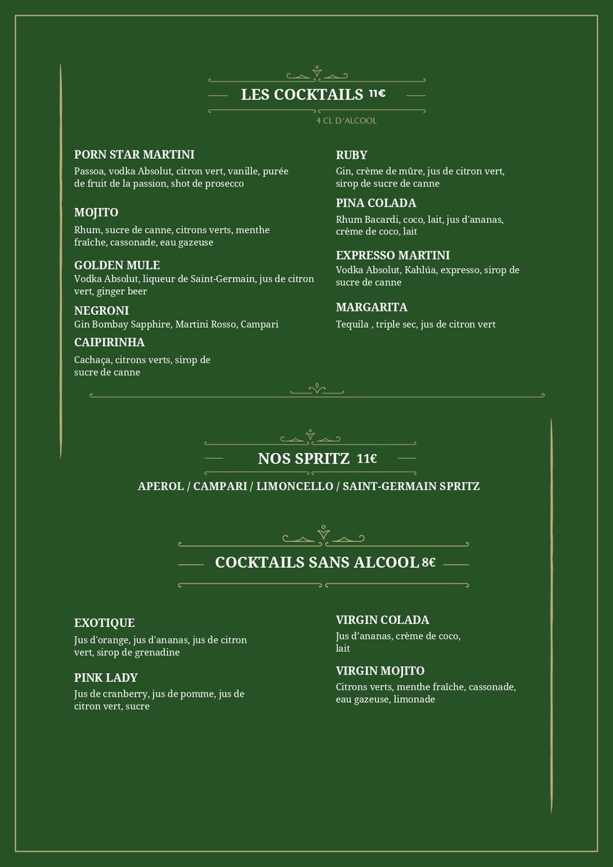 RUBY menu 5