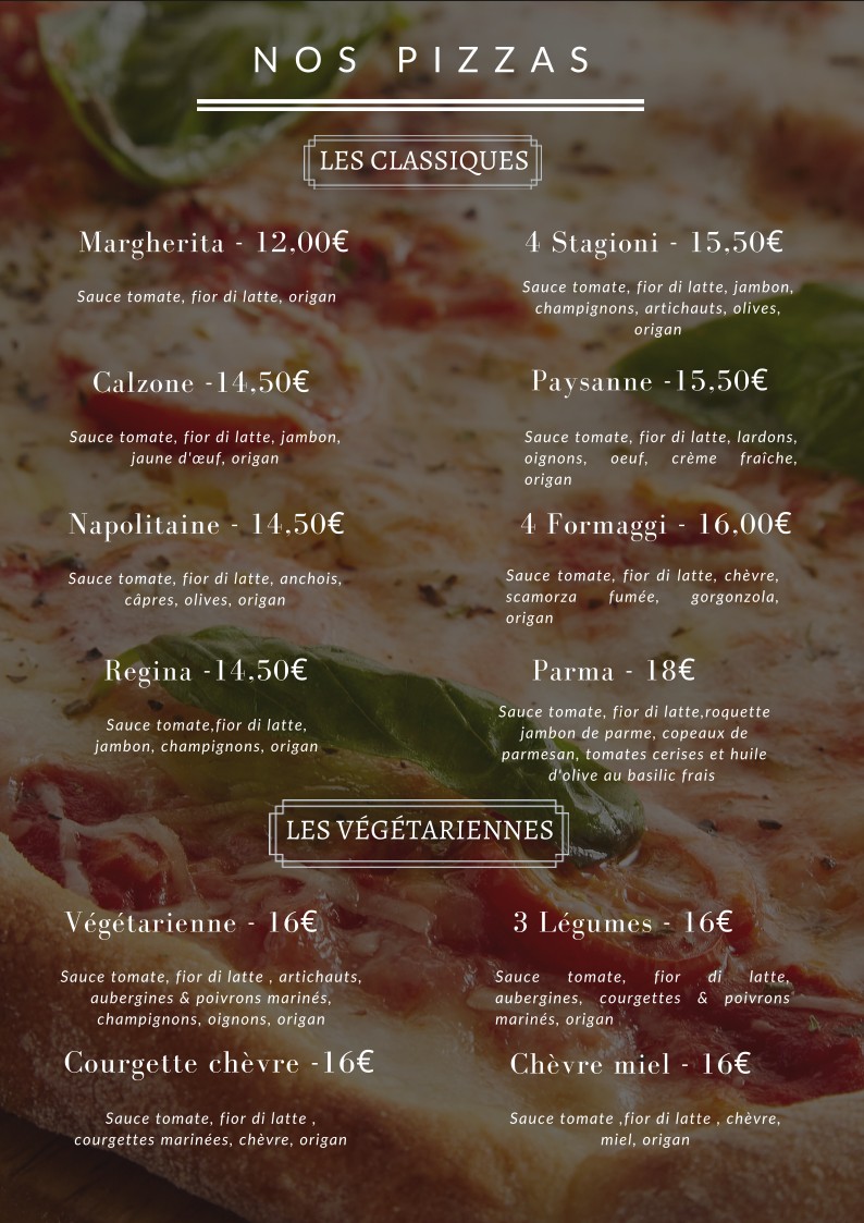 Pizzeria Santa Maria menu 1