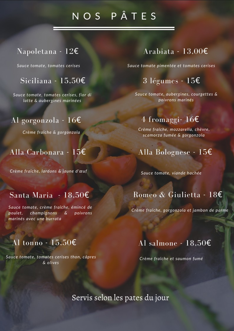 Pizzeria Santa Maria menu 3