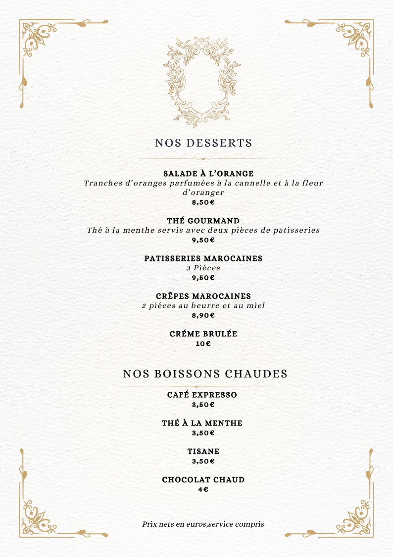 L'Étoile Longchamp menu 4