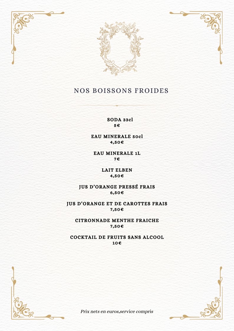 L'Étoile Longchamp menu 6