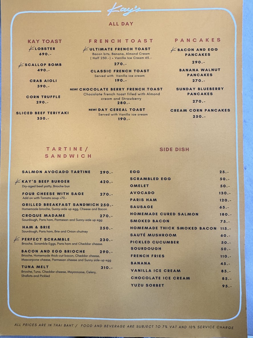 Kay’s Sukhumvit 49 menu 2