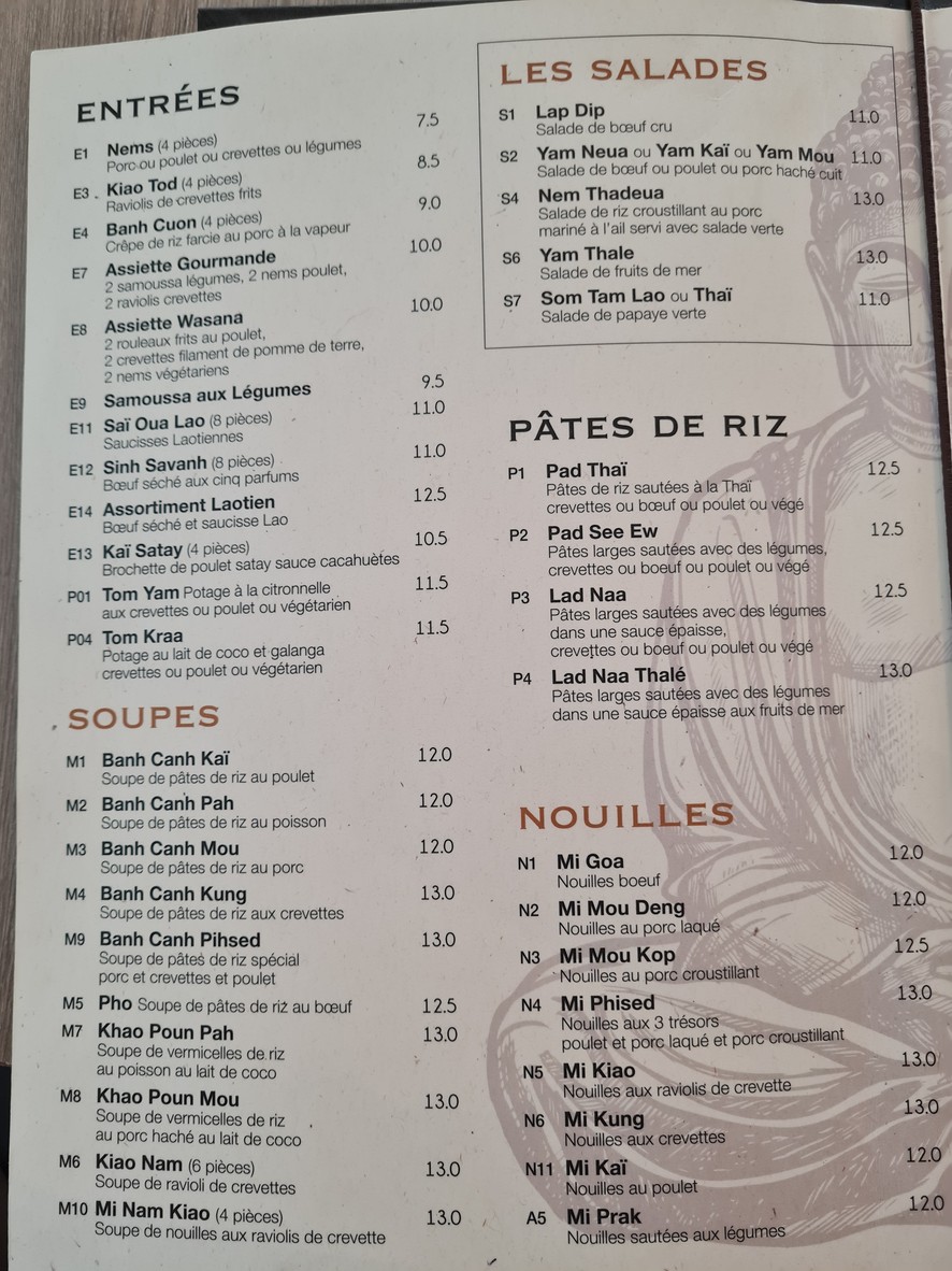 LAO WASANA menu 2