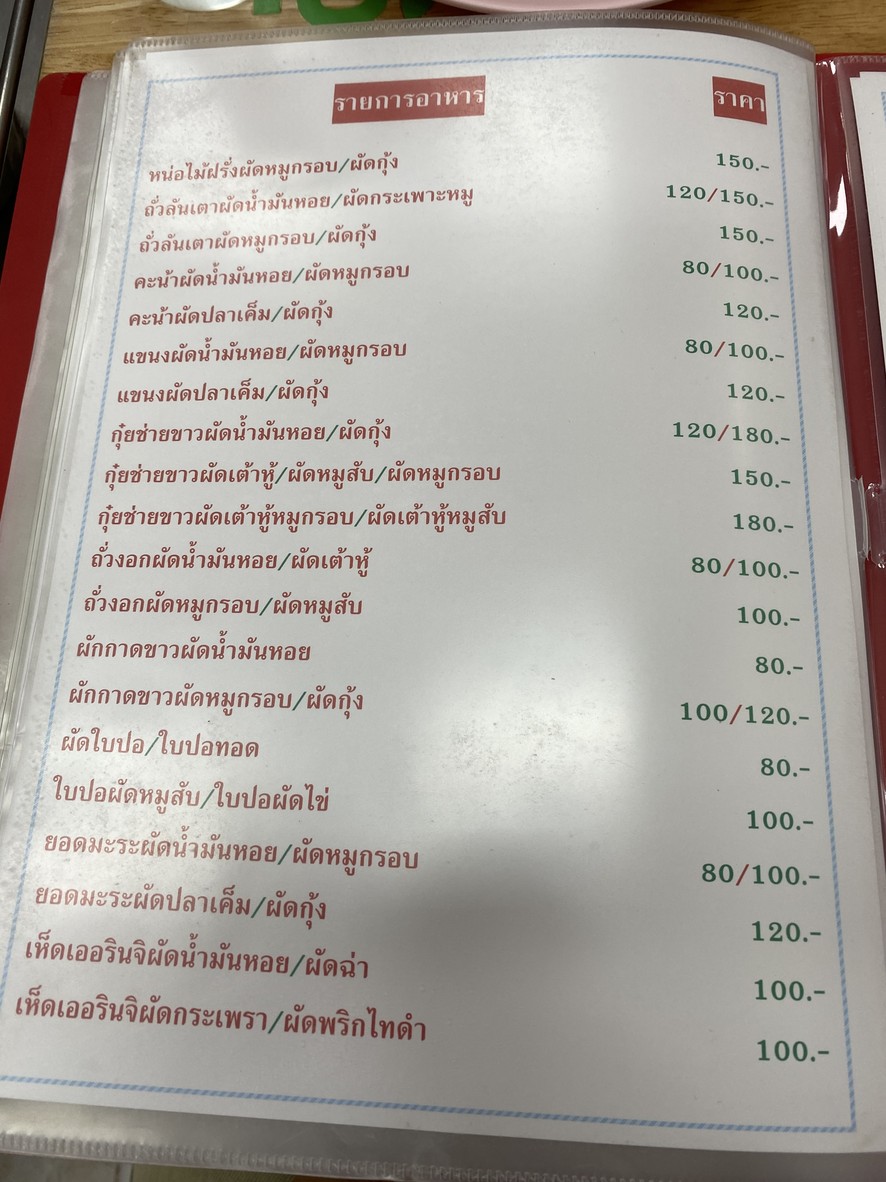 Khaotom Som Phong Pracha Chuen Shop menu 4